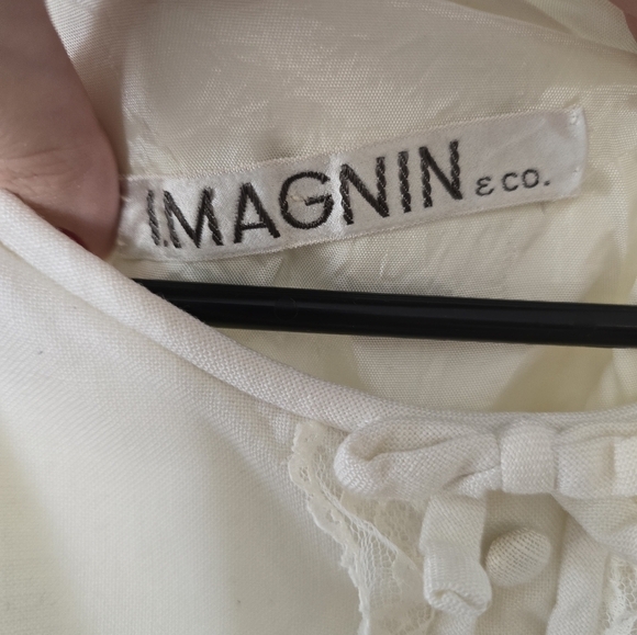 I. Magnin Vtg 60s Ivory Linen Wiggle Pencil Dress Size XS Union Made - Picture 6 of 9